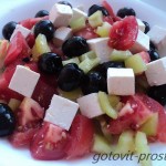 Легкий салат греческий – рецепт классический с фото процесса приготовления