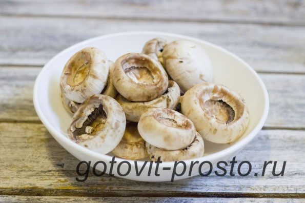 фаршированные грибы шампиньоны в духовке