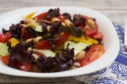 Салат с фасолью и помидорами – пошаговый рецепт